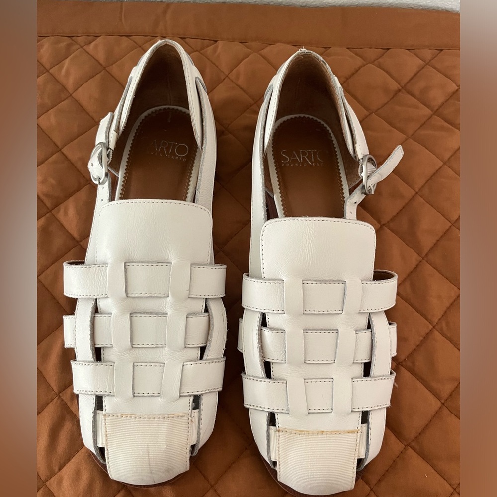 SARTO Franco Sarto white sandals